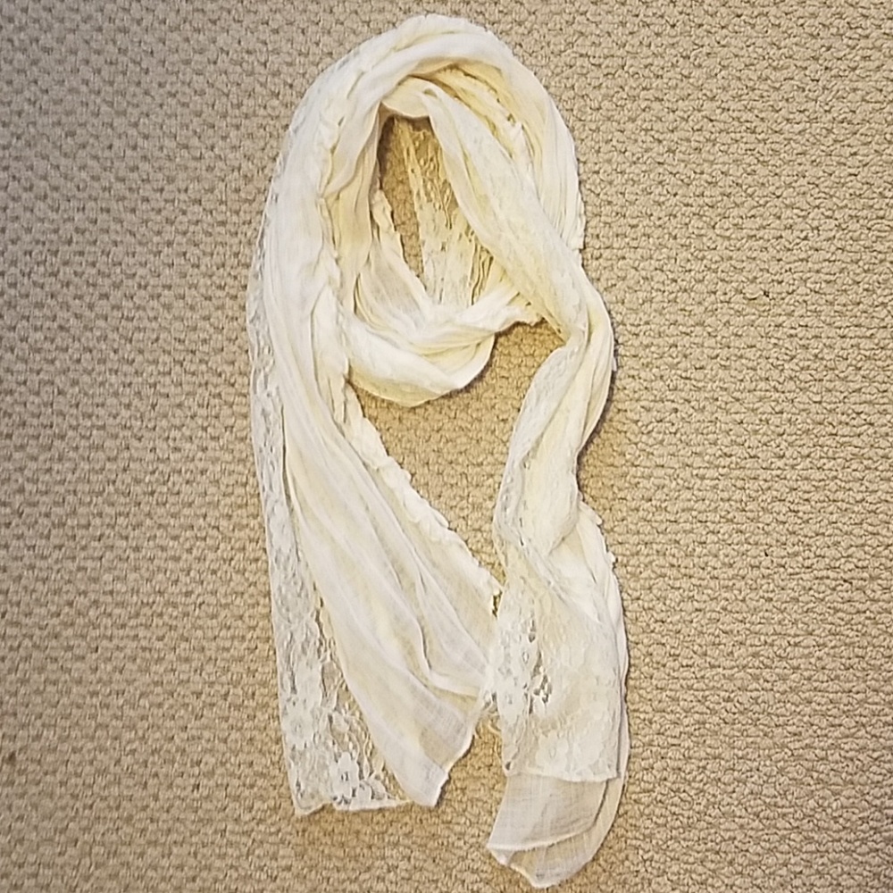White lace scarf